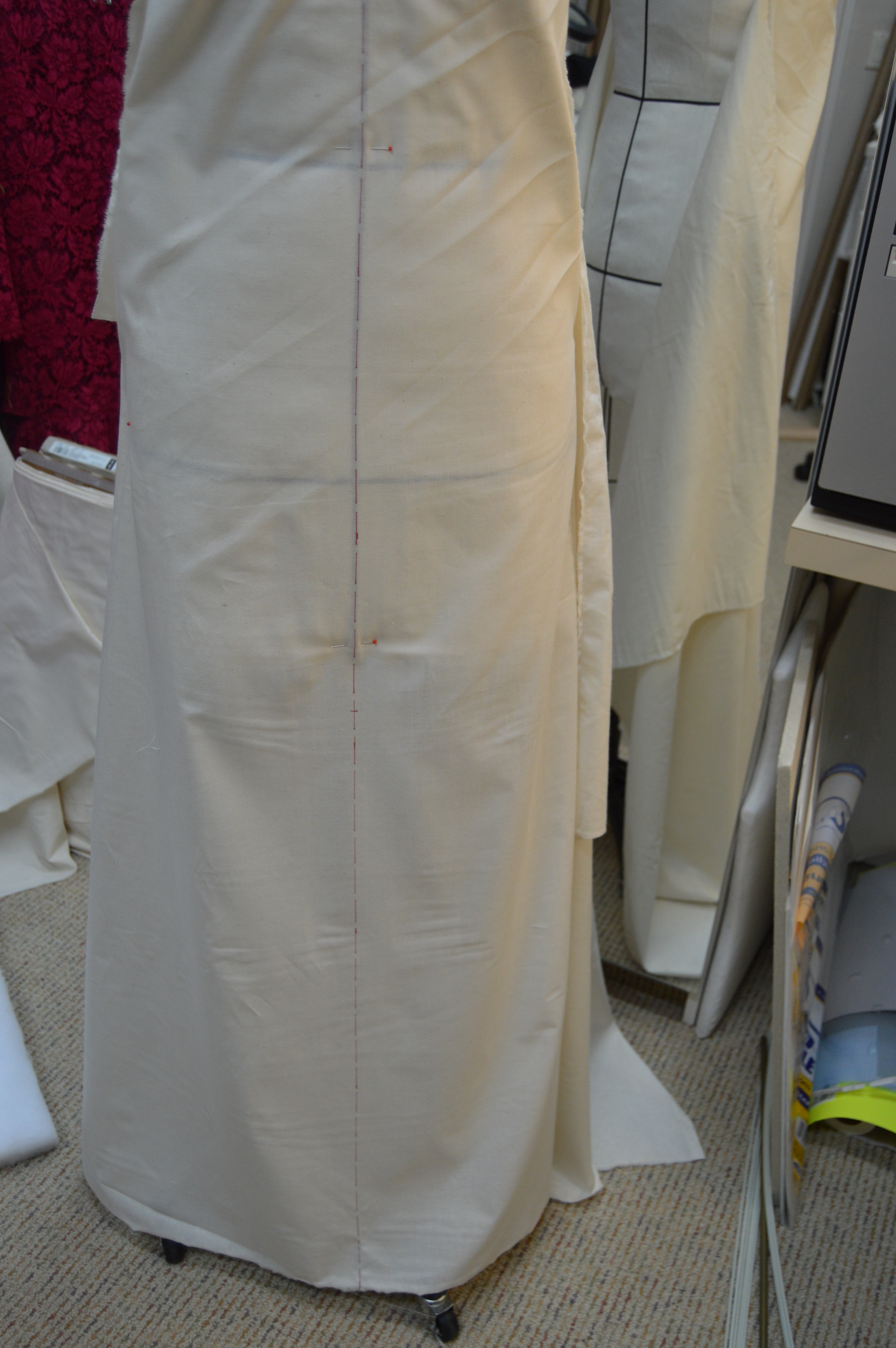 flared skirt draping